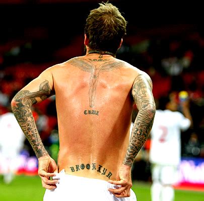 David Beckham Tattoo On Back