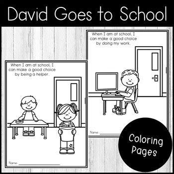 David Goes To School Coloring Pages