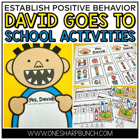 David Goes To School Printables