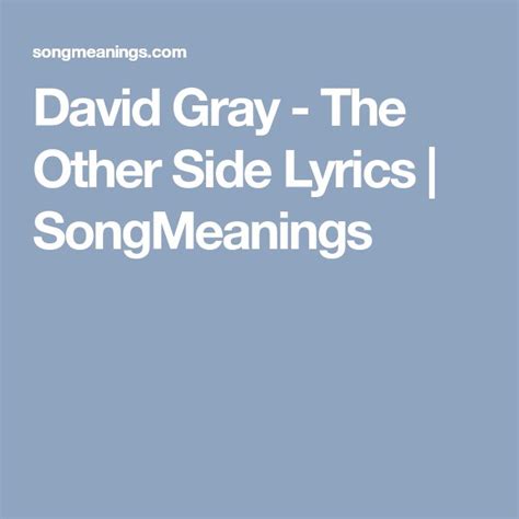 David Gray Lyrics