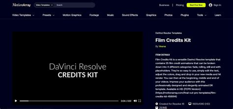 Davinci Resolve Credits Template – Free Editable Template & Examples ...