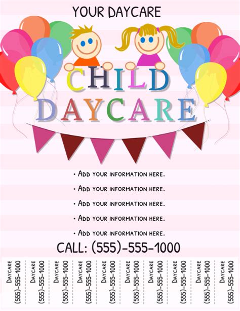 Daycare Flyers Templates Free