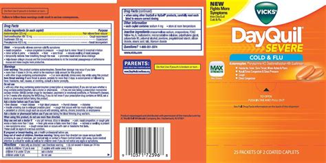Dayquil Capsules Dosage Chart