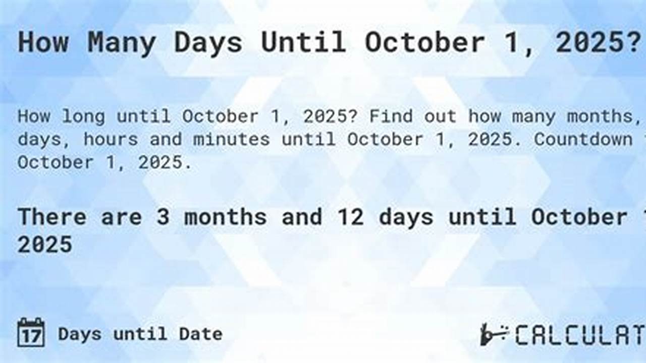 Days Until October 1 2025