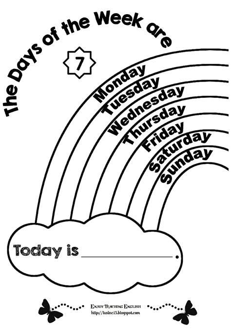 Days Of Week Coloring Pages