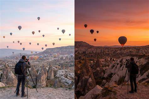 Daytime vs Sunset Cappadocia