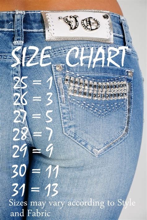 Daytrip Jeans Size Chart