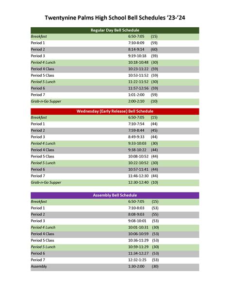 BHS Bell Schedule Bryant Public Schools