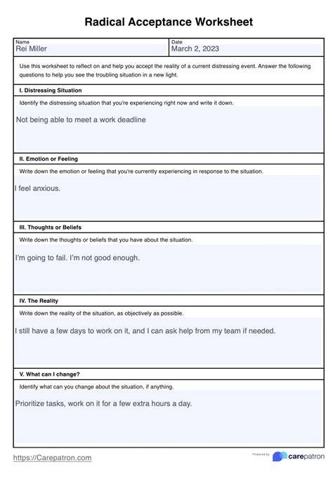 Dbt Radical Acceptance Worksheet – Free Printable Practice Sheets Pdf ...