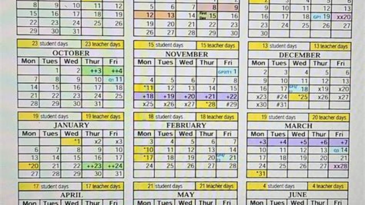 De Anza Spring Calendar 2025