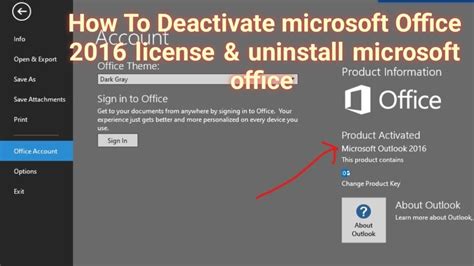 Deactivate Microsoft Office License on Windows