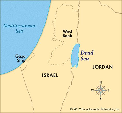 Map Of Israel Dead Sea Islands With Names