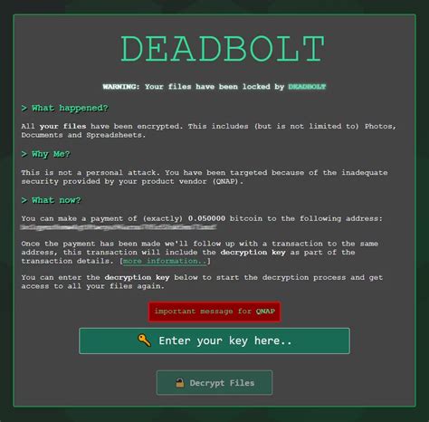 Deadbolt decryption