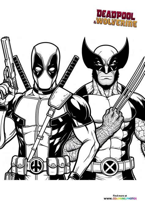 Deadpool And Wolverine Coloring Page