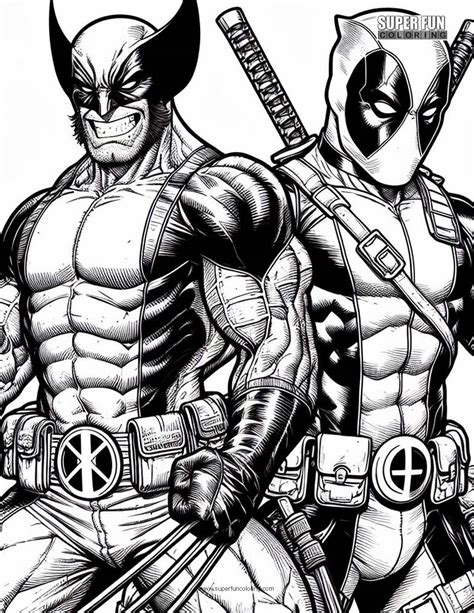 Deadpool Vs Wolverine Coloring Pages