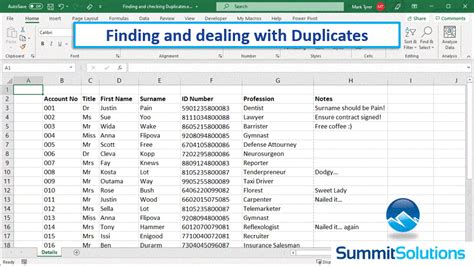 Dealing with duplicates