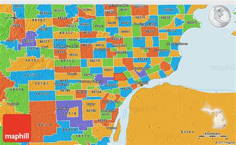 Dearborn Heights Zip Code Map Michigan
