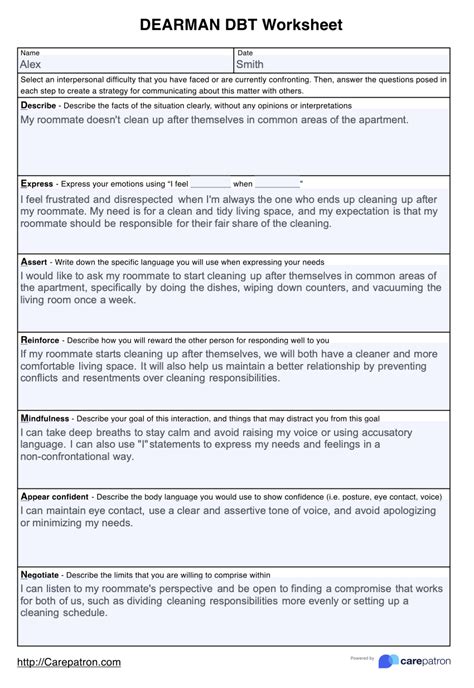 Dearman Dbt Worksheet