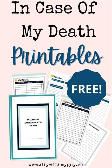 Death Binder Printables Free