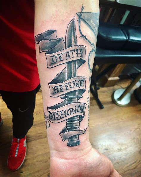 Syella Cool Death before dishonor tattoo designs