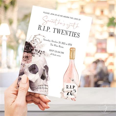 Death To My 20s Invitation Template Free