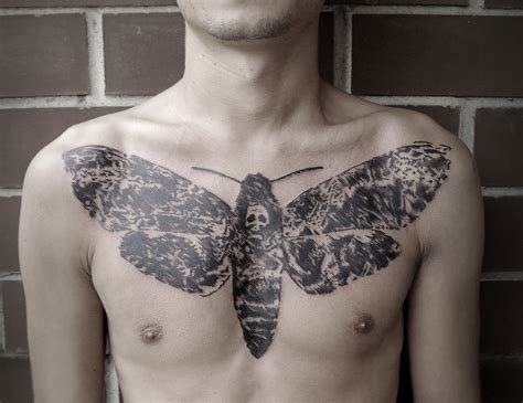 Deaths Head Moth Tattoo