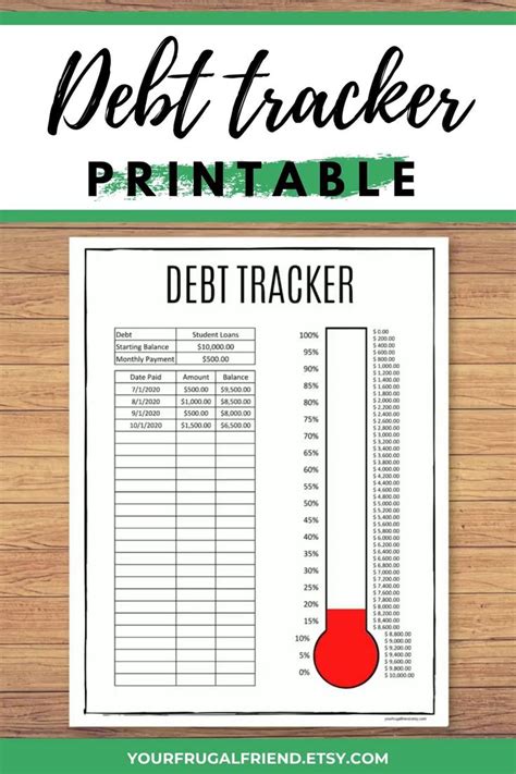 Debt Tracker Printable Pdf