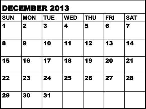 Dec 2013 Calendar