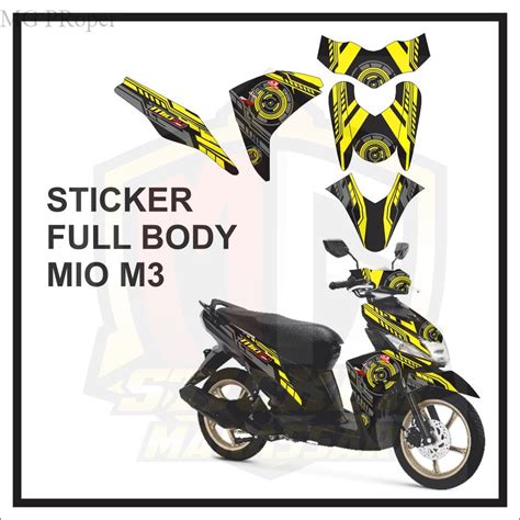 Decal Mio M3 Kuning