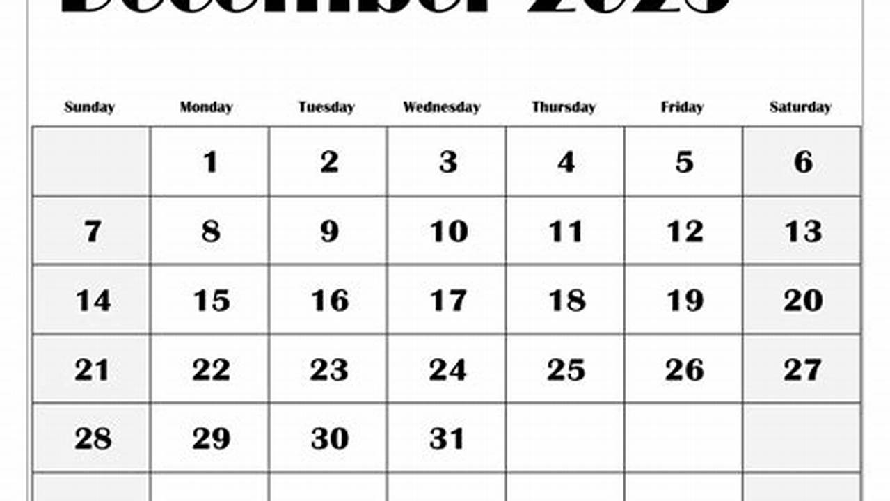 December 2025 Calendar Important Days Calculator Program
