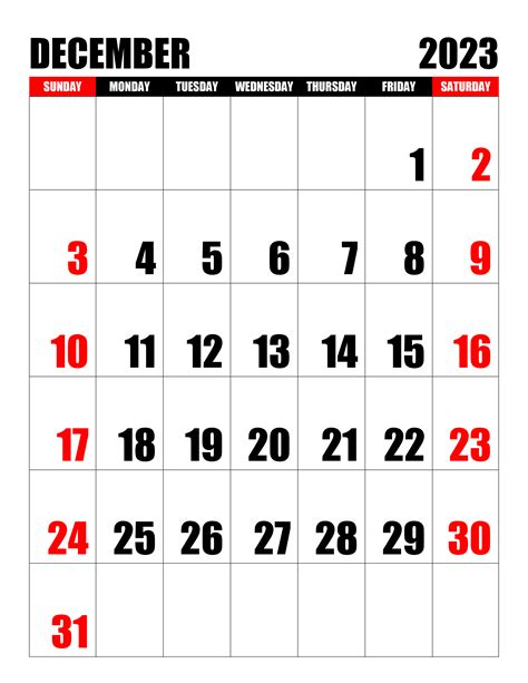 December 5 Calendar
