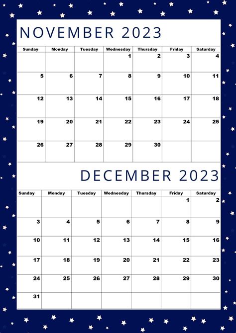 December November Calendar