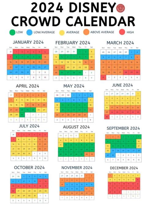 December 2024 Disney Crowd Calendar