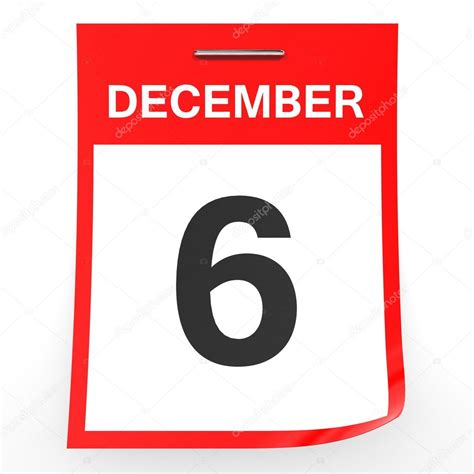 December 6 Calendar