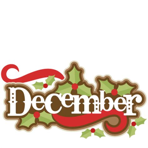 December Calendar Header Clipart