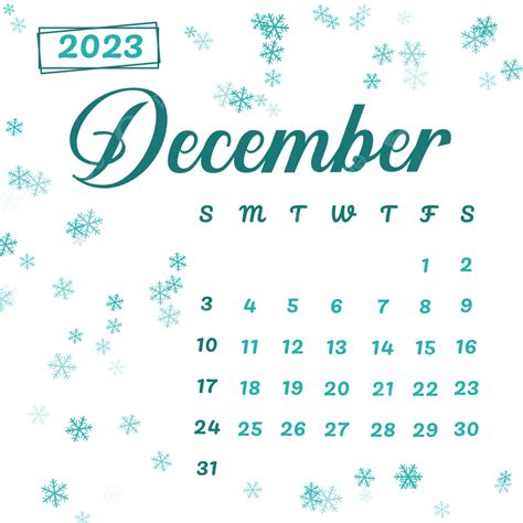 December Calendar Png