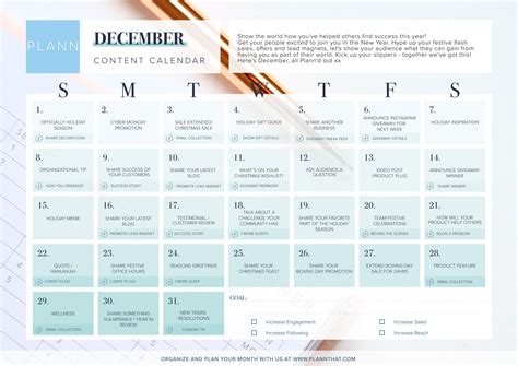 December Content Calendar Ideas