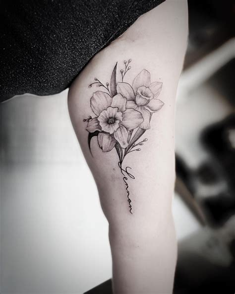 December Flower Tattoo