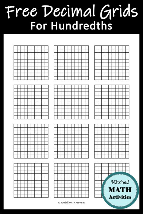 Blank Decimal Squares Blank Hundred Grids For Colouring (SB10082