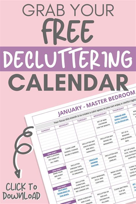 Declutter Calendar 2024