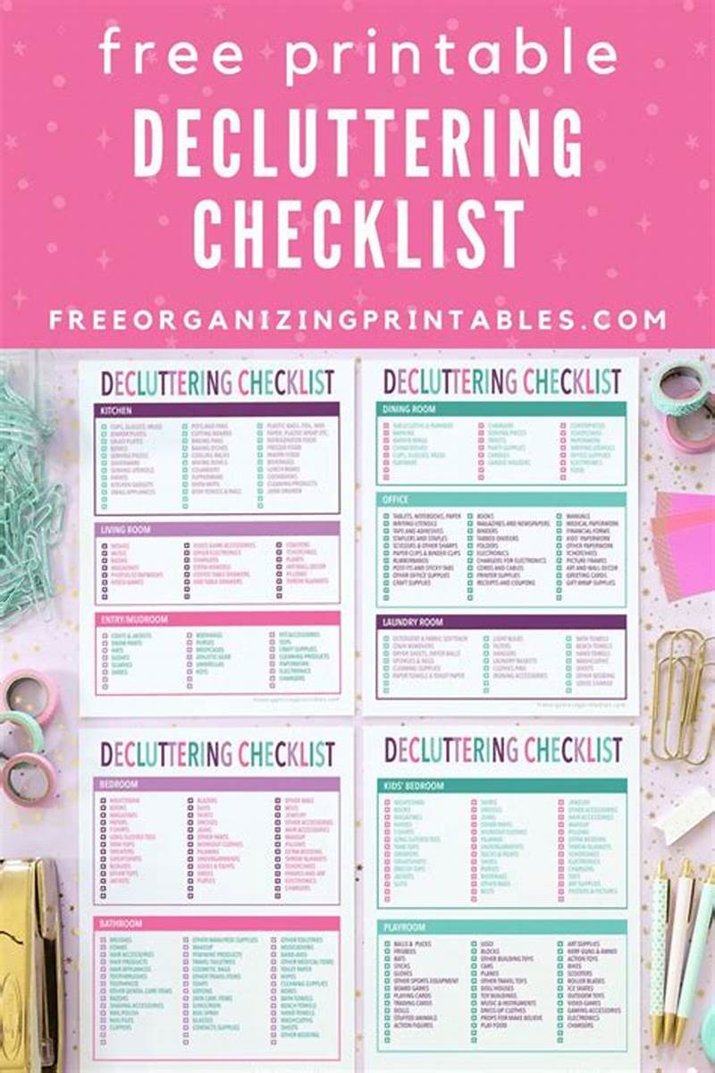 Declutter Checklist Printable