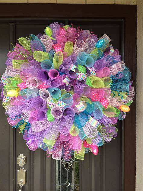 Deco Mesh Wreath Easter