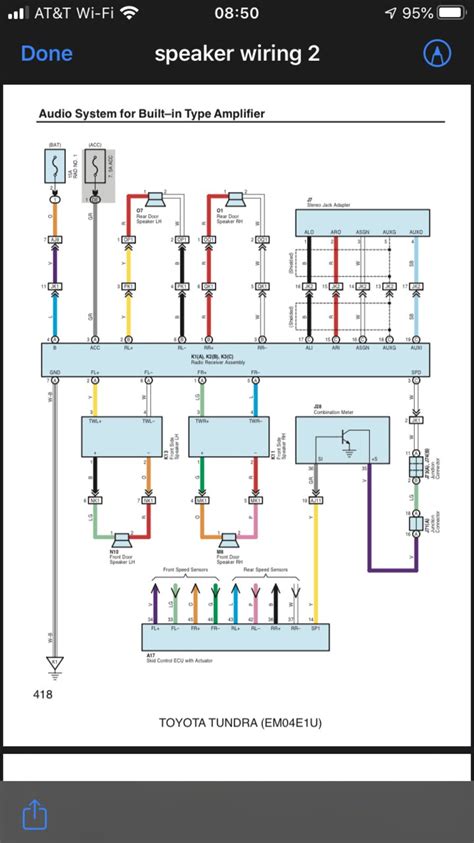 Decoding Wiring Color Codes for Tundra Audio