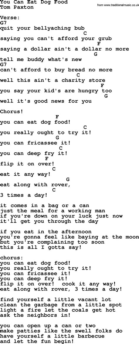 Decoding the Message Behind Dog Food Lyrics