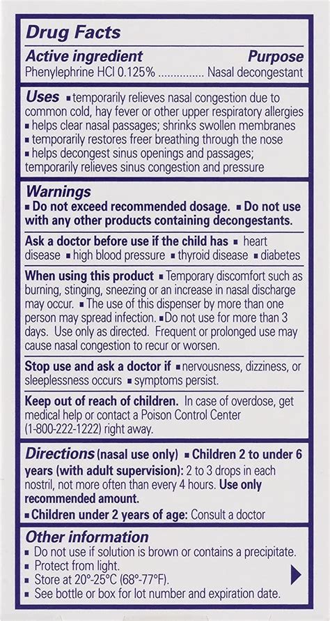 Decongestant Drops: Use with Caution