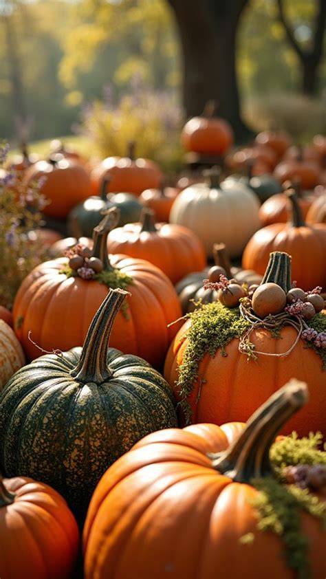 Decorating Pumpkins with Natural Elements