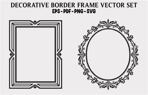 Unleash Your Creativity with Stunning Decorative Frame SVG Graphics - Elevate Your Design Game Today!