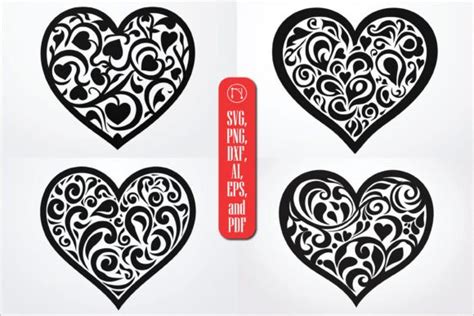 Unleash Your Creative Side with Delightful Decorative Heart Svg Designs