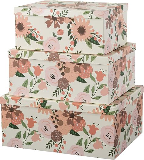 Buy Jolitac Wood Storage Box Set of 3, Vintage Decorative Nesting Boxes Wooden Treasure Storage