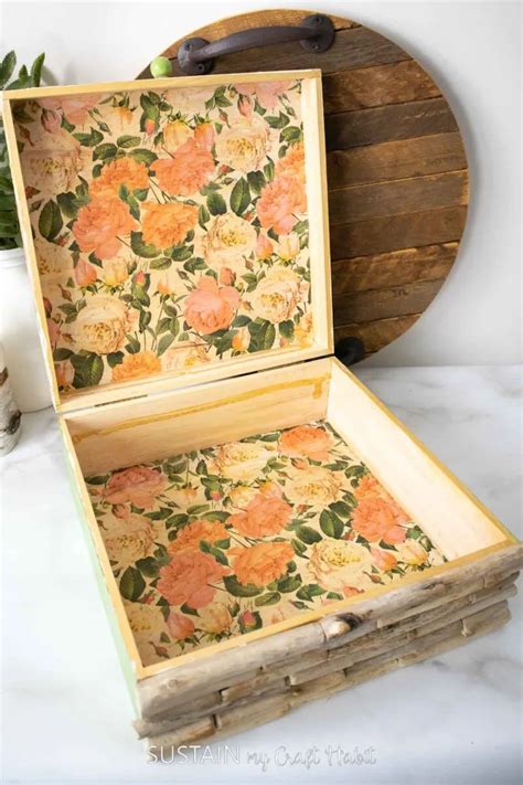 Decoupaged Wood Box